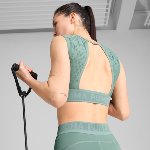 MOVE LACE Low Support Women's Bra, Green Moon, extralarge