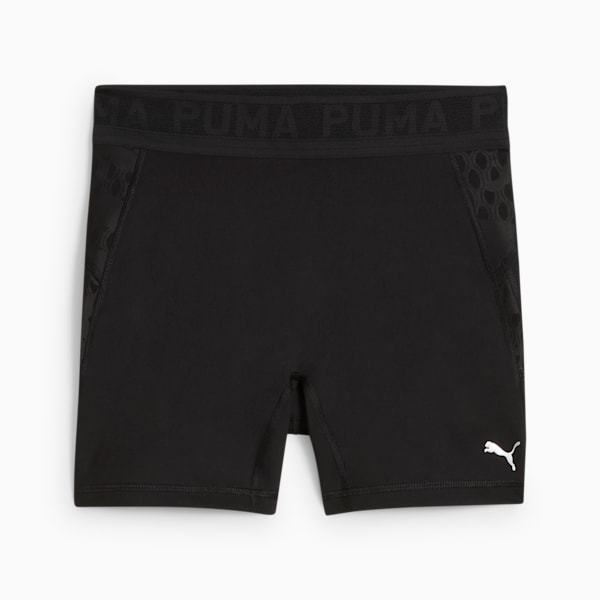 Leggings cortos con encaje para mujer, PUMA Black, extralarge