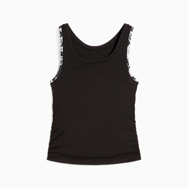 Playera corta TROPICAL para mujer, PUMA Black, extralarge