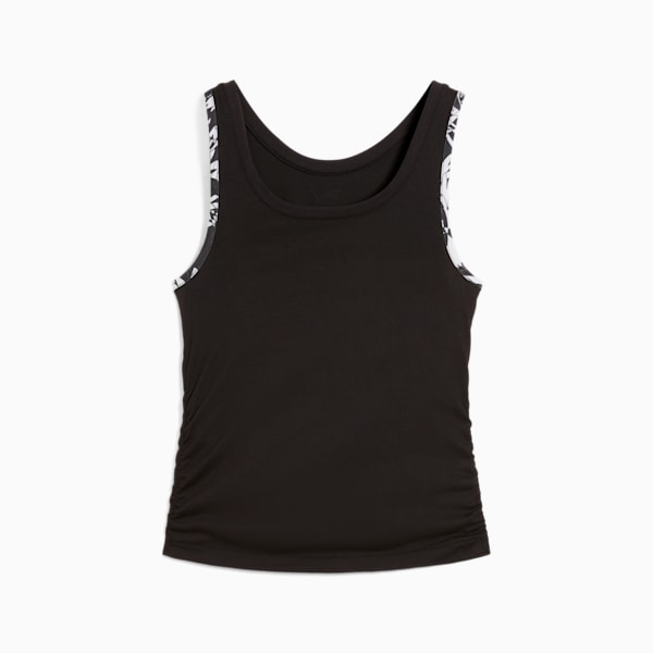 TROPICAL Women's Graphic Crop Tank, PUMA Black, extralarge