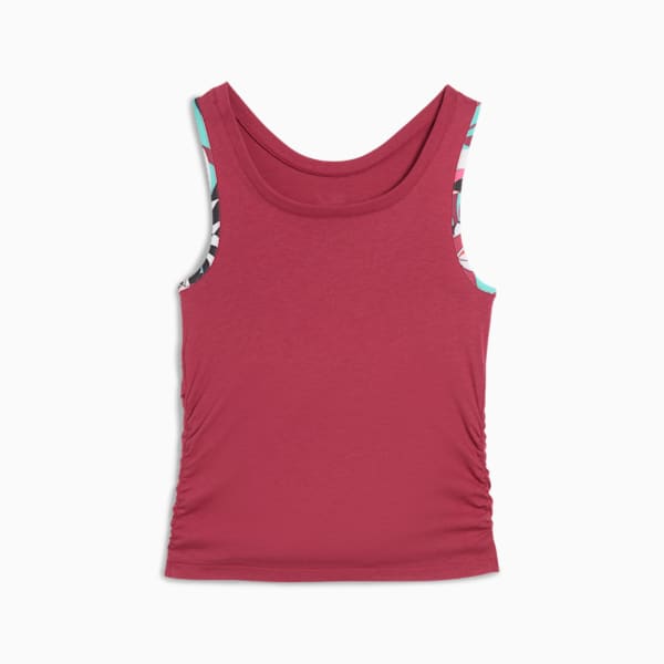TROPICAL Women's Graphic Crop Tank, Port, extralarge