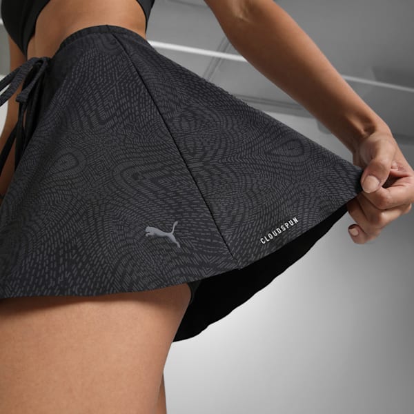 MOVE CLOUDSPUN Women's Printed Wrap Skirt, PUMA Black, extralarge-IND