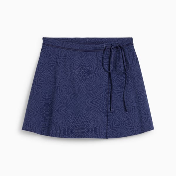MOVE CLOUDSPUN Women's All-Over Print Wrap Skirt, Blue Crystal, extralarge