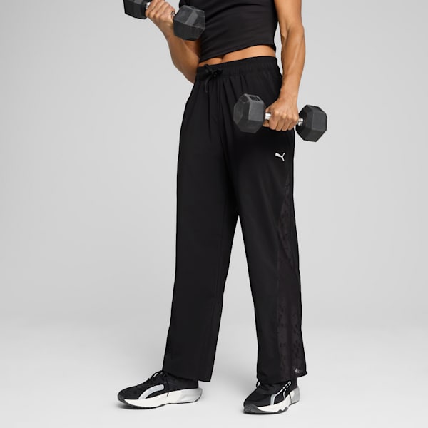 Pantalones para mujer LACE Woven, PUMA Black, extralarge