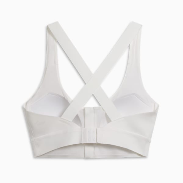 PUMA x PAMELA REIF Women's Zip Sports Bra, PUMA White, extralarge