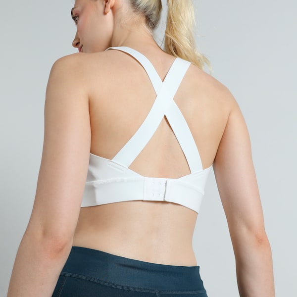 PUMA x PAMELA REIF Zip Training Bra, PUMA White, extralarge-IND