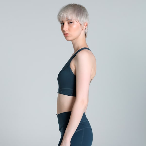 PUMA x PAMELA REIF Zip Training Bra, Dark Night, extralarge-IND