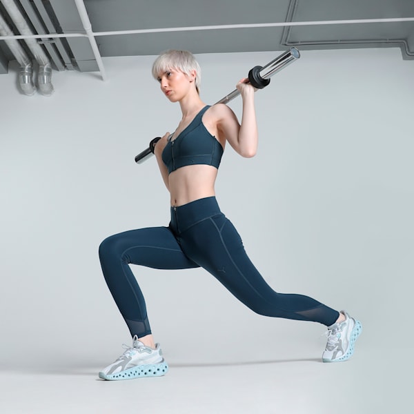 PUMA x PAMELA REIF Zip Training Bra, Dark Night, extralarge-IND