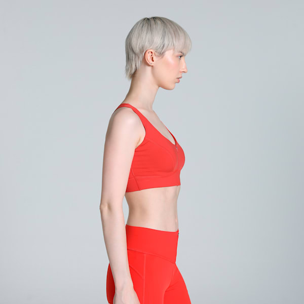 PUMA x PAMELA REIF Zip Training Bra, Burnt Red, extralarge-IND
