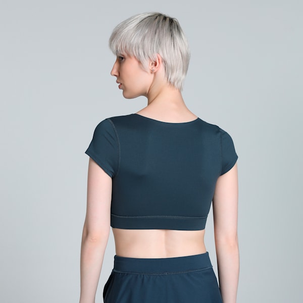 PUMA x PAMELA REIF Zip Crop Bra Training Tee PUMA