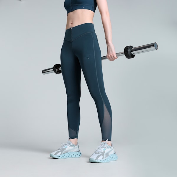 PUMA x PAMELA REIF Zip Training Tights, Dark Night, extralarge-IND