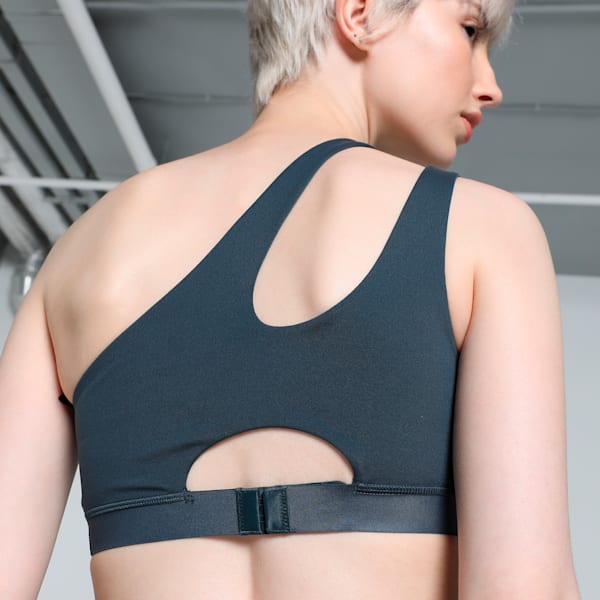 Women's Asymmetric Training Bra, Dark Night, extralarge-IND