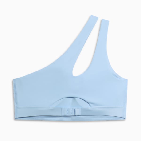 PUMA x PAMELA REIF Women's Asymmetric Sports Bra, Silver Cobalt, extralarge