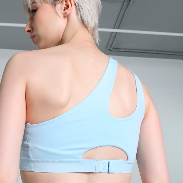 Women's Asymmetric Training Bra, Silver Cobalt, extralarge-IND