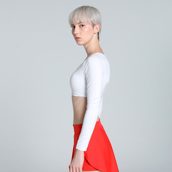 Comfort Long Sleeve Women's Training Tee, PUMA White, extralarge-IND