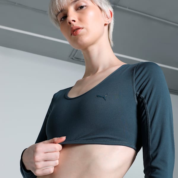 Comfort Long Sleeve Women's Training Tee, Dark Night, extralarge-IND