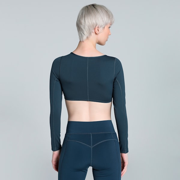 Comfort Long Sleeve Women's Training Tee, Dark Night, extralarge-IND