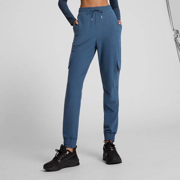 PUMA x PAMELA REIF Women's Cargo Sweatpants, Dark Night, extralarge
