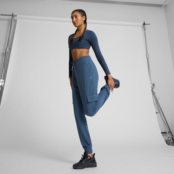 PUMA x PAMELA REIF Women's Cargo Sweatpants, Dark Night, extralarge