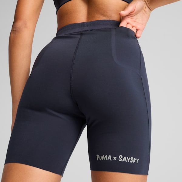 Leggings cortos PUMA x SAYSKY para mujer, New Navy, extralarge