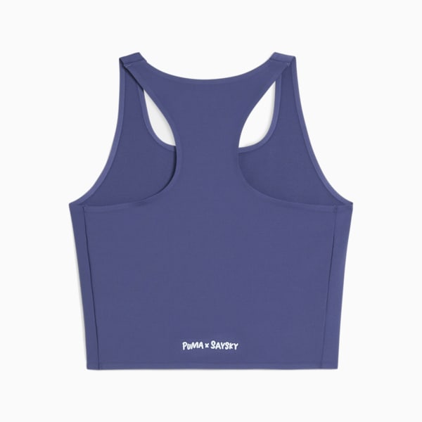 Crop top de running PUMA x SAYSKY para mujer, Blue Crystal, extralarge