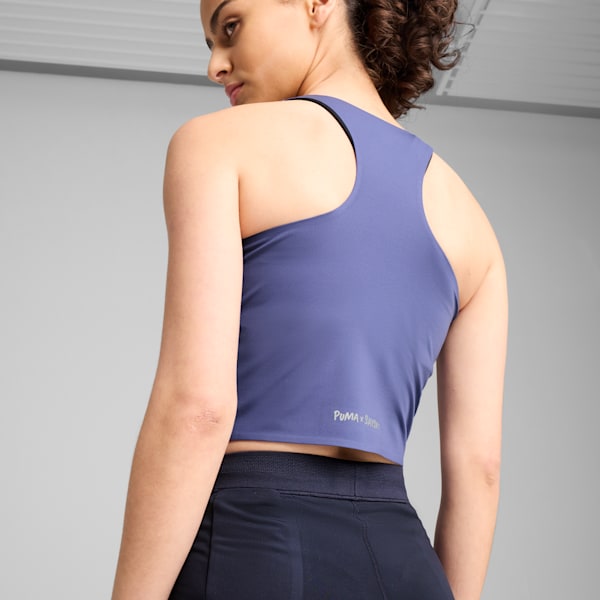 PUMA x SAYSKY Women's Running Crop Top, Blue Crystal, extralarge