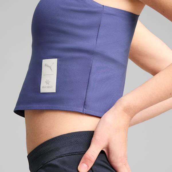 PUMA x SAYSKY Women's Running Crop Top, Blue Crystal, extralarge