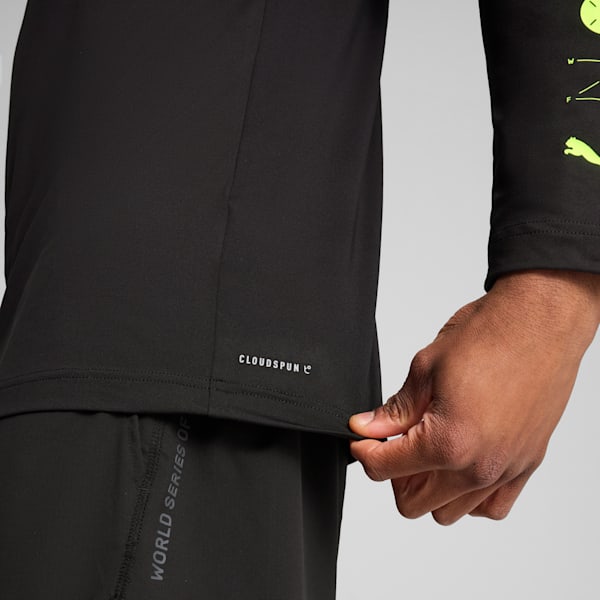 PUMA x HYROX CLOUDSPUN Men's Long-Sleeve Training Tee, PUMA Black, extralarge-IND