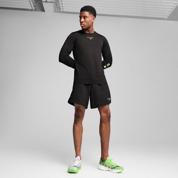 PUMA x HYROX CLOUDSPUN Men's Long-Sleeve Training Tee, PUMA Black, extralarge-IND
