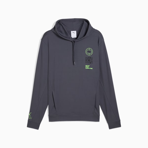 Sudadera con gorro PUMA x HYROX CLOUDSPUN para hombre, Galactic Gray, extralarge