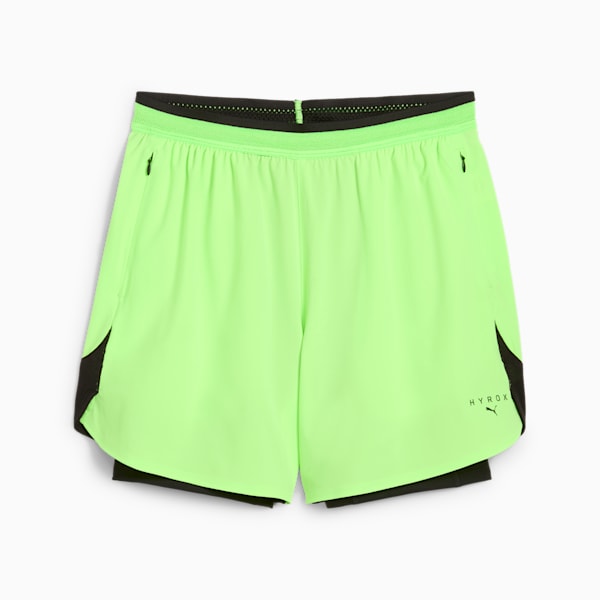 PUMA x HYROX 2-in-1 Men's Training Shorts, Green Glare, extralarge-IND