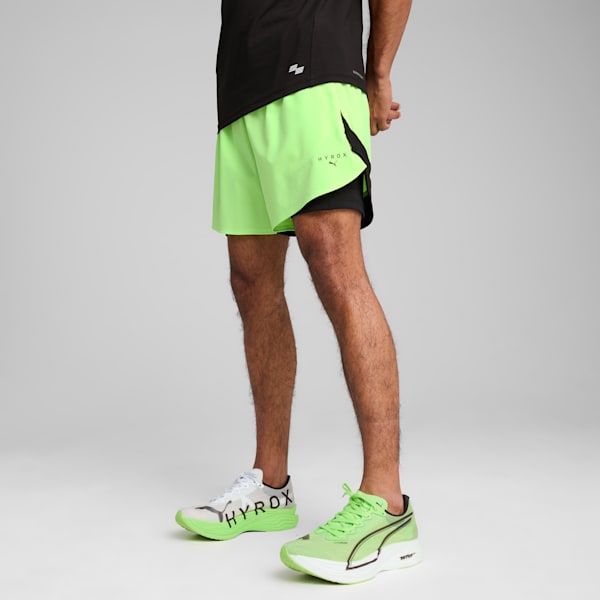 PUMA x HYROX 2-in-1 Men's Training Shorts, Green Glare, extralarge-IND