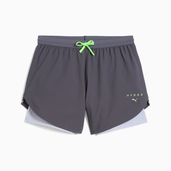 PUMA x HYROX ULTRAWEAVE Women's 2-in-1 Training Shorts, Galactic Gray, extralarge-IND