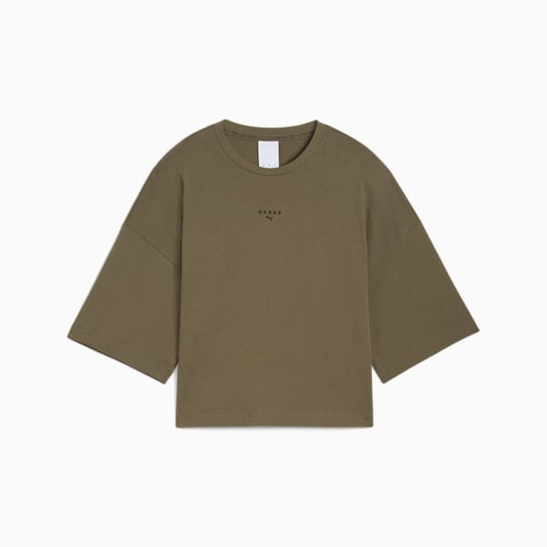 PUMA x HYROX Women's Oversized Training Tee, Loden Green, extralarge-IND