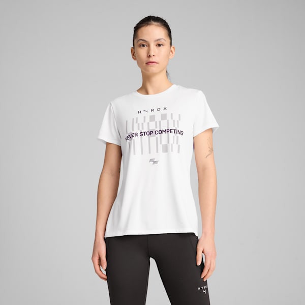 PUMA x HYROX Train All Day Women's Training Tee, PUMA White, extralarge-IND