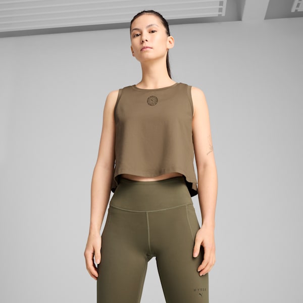 PUMA x HYROX CLOUDSPUN Women's Sleeveless Training Top, Loden Green, extralarge-IND