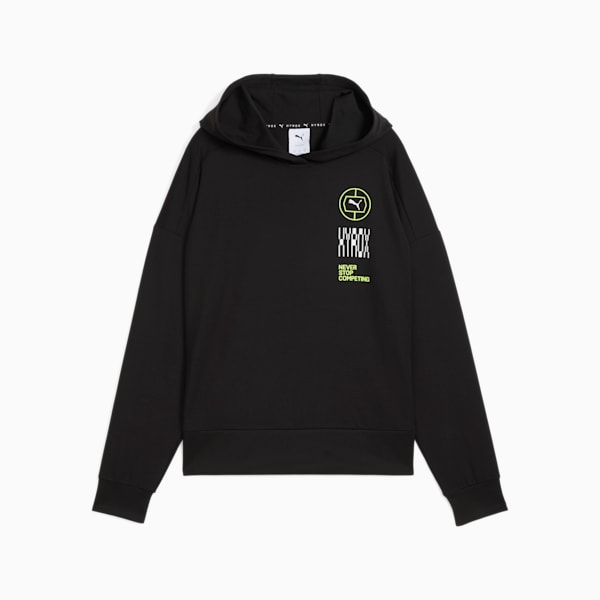 PUMA x HYROX CLOUDSPUN Women's Oversized Training Hoodie, PUMA Black, extralarge-IND
