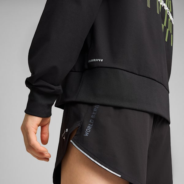 PUMA x HYROX CLOUDSPUN Women's Oversized Training Hoodie, PUMA Black, extralarge-IND