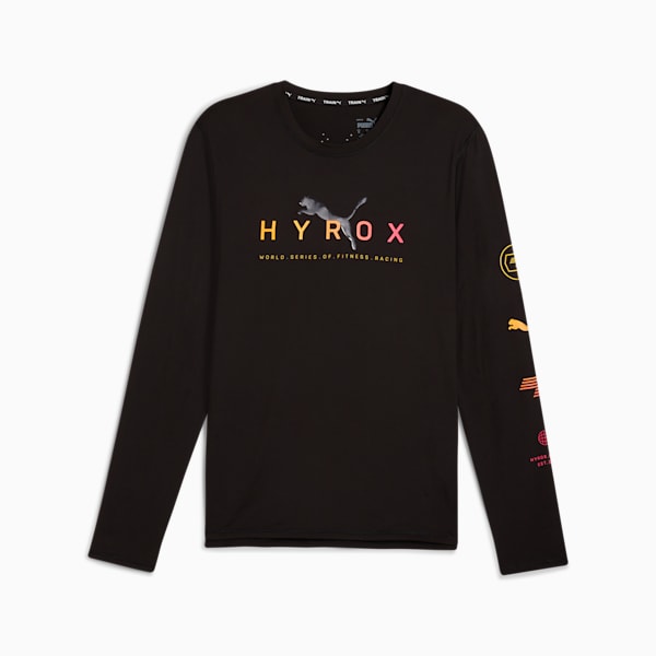 メンズ トレーニング PUMA x HYROX クラウドスパン 長袖 シャツ, PUMA Black, extralarge-JPN