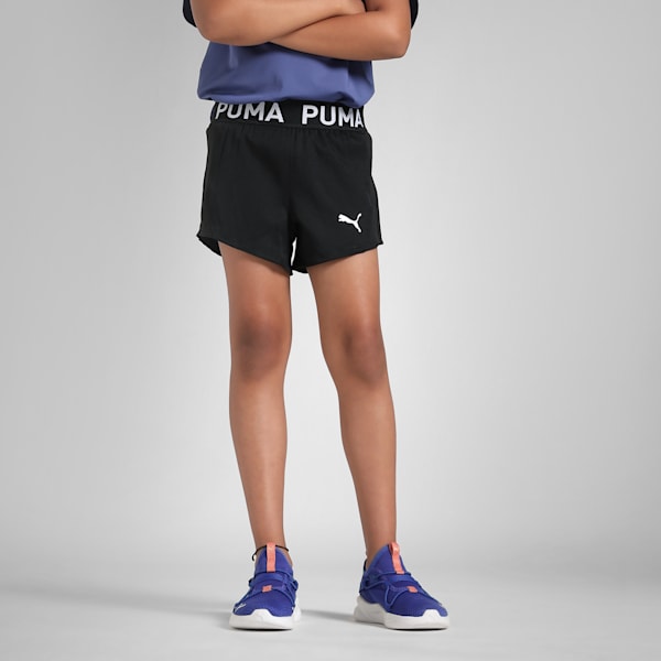 STRONG Youth Woven Training Shorts, PUMA Black, extralarge-IND