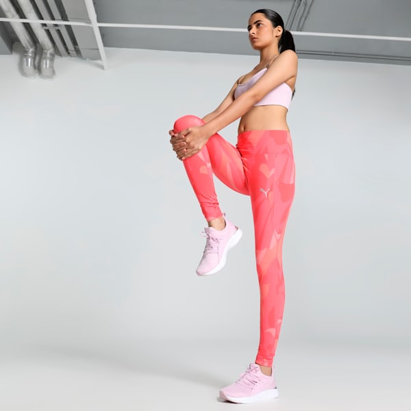 Active Women's Printed Training Tights, Loveable, extralarge-IND