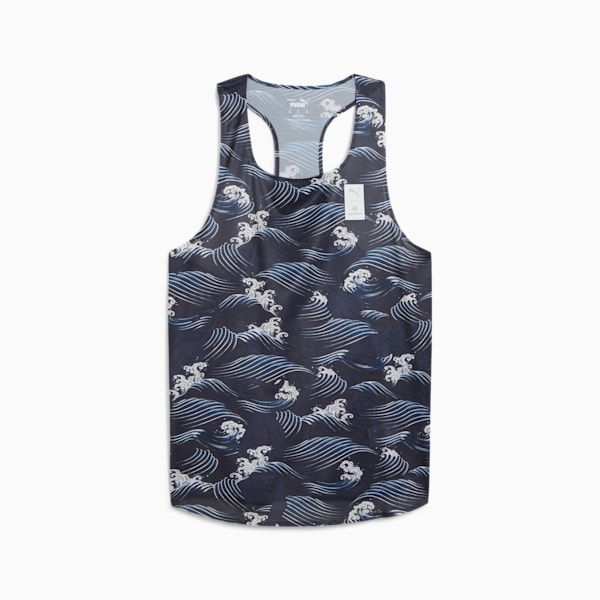 Playera estampada PUMA RUN FAV para hombre, New Navy, extralarge