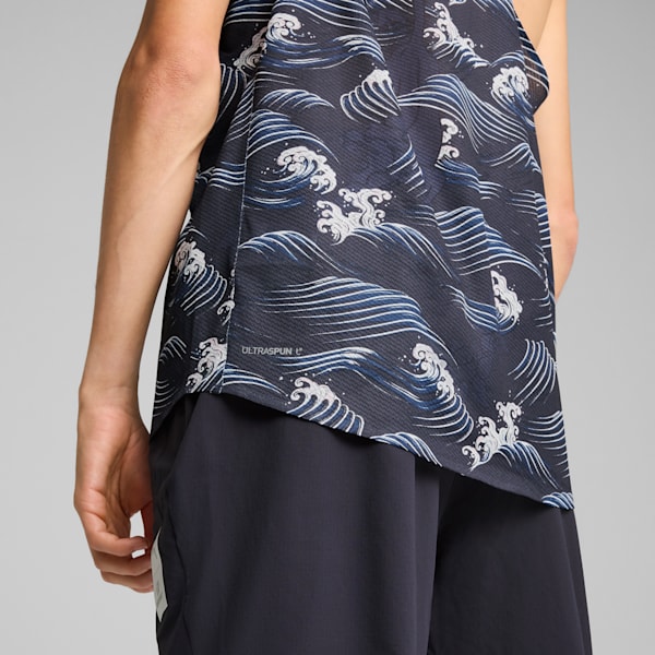 Playera estampada PUMA RUN FAV para hombre, New Navy, extralarge