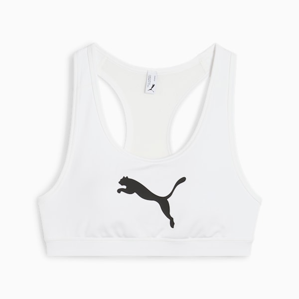 4KEEPS Women's Bra, PUMA White-Big Cat, extralarge