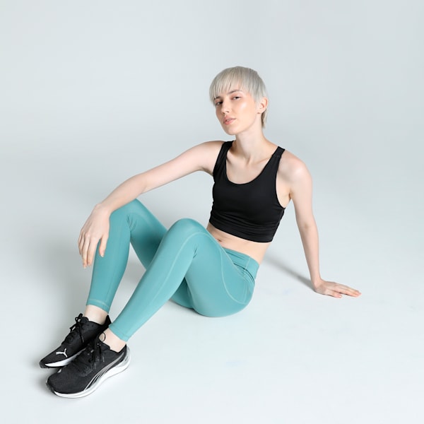 Women's Longline Training Bra, PUMA Black, extralarge-IND