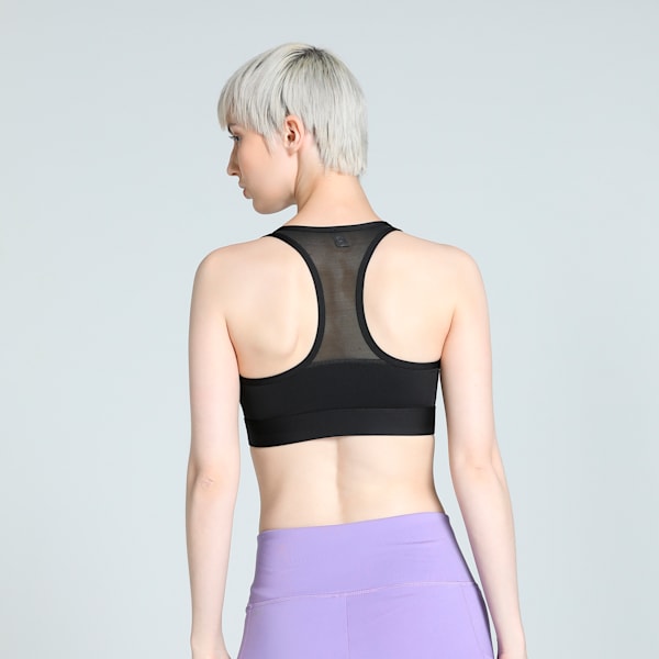 Front Zip Women's Training Bra, PUMA Black, extralarge-IND