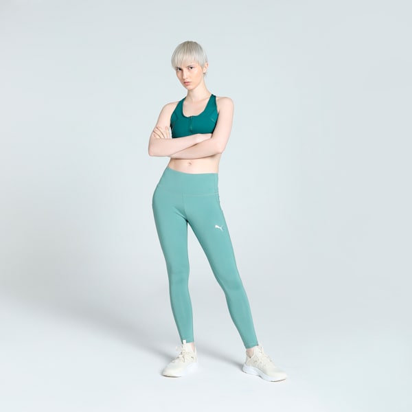 Front Zip Women's Training Bra, Cold Green, extralarge-IND