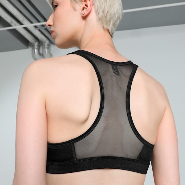 Women's Mid Impact Training Bra, PUMA Black, extralarge-IND
