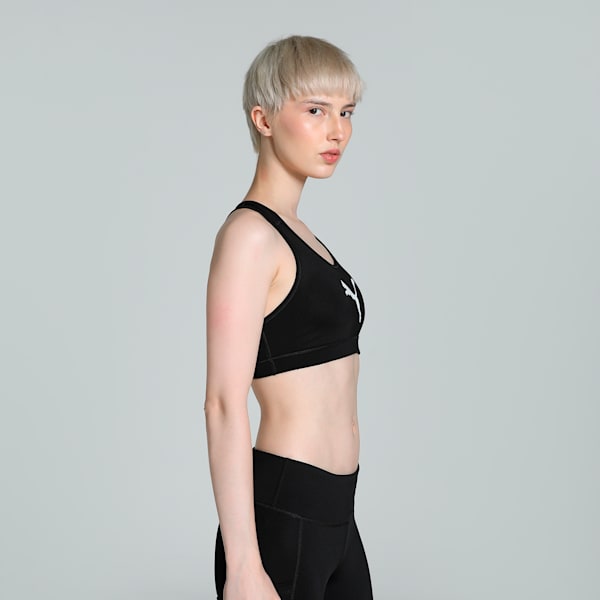 Women's Mid Impact Training Bra, PUMA Black, extralarge-IND