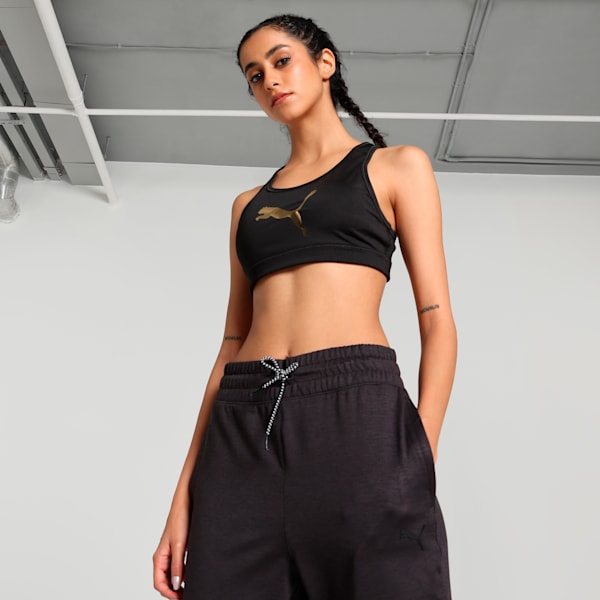 4Keeps Graphic Women's Training Bra, PUMA Black, extralarge-IND